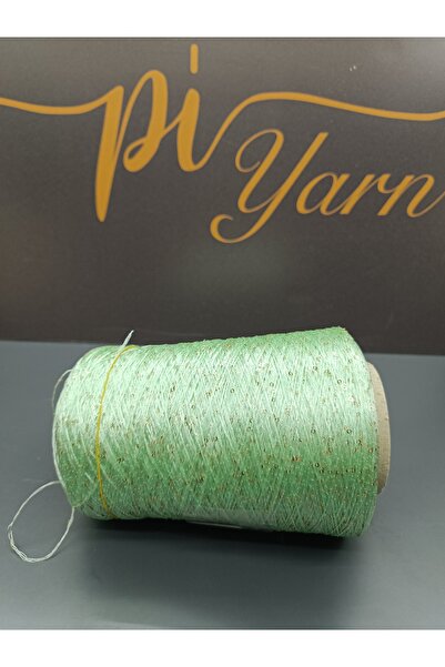 Pİ Yarn ترتر أخضر مائي ذهبي اللون 400 جرام