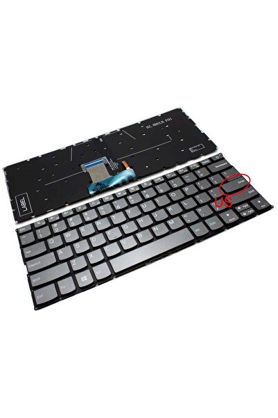 LENOVO Gray keyboard with power button IdeaPad 720S-14IKBR illuminated US lay...