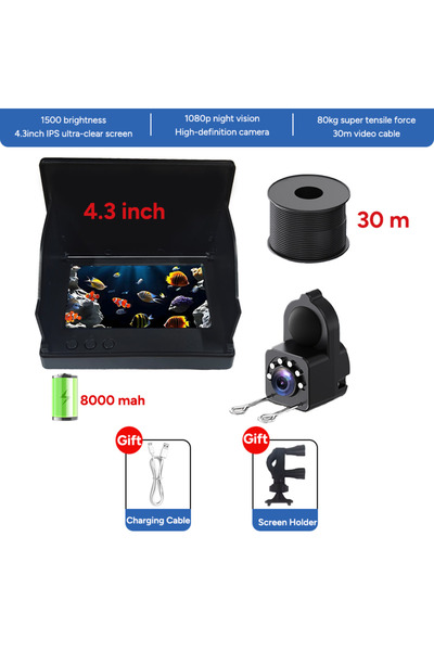Choice1 8000MA(30m) Fishing Camera Handheld 1080P 4.3 Inch LCD Camera 130°ort...