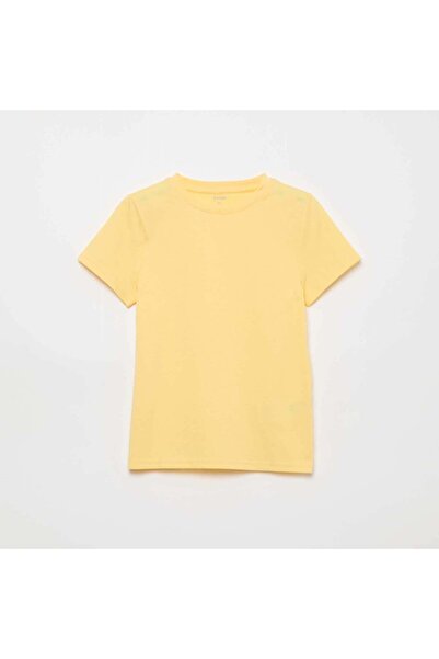 KIABI Basic plain jersey T-shirt YELLOW