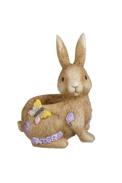 OEM Decoratiune Ceramica de Paste „Spring Bunny” cu Cos & Fluture 20x15x26cm