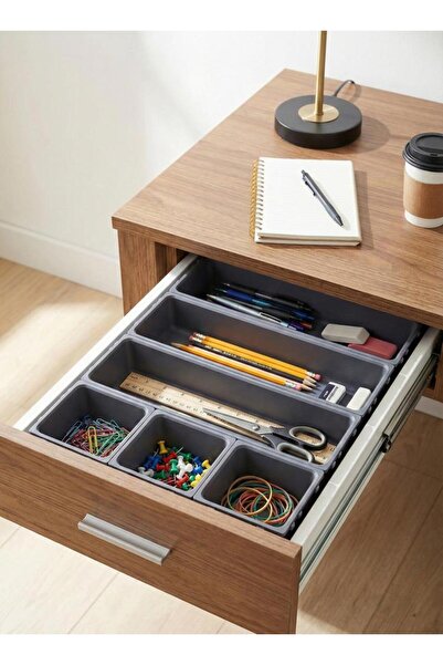 Smartware 6-Piece Ordina Drawer Organizer Set (3 Square + 3 Rectangular)