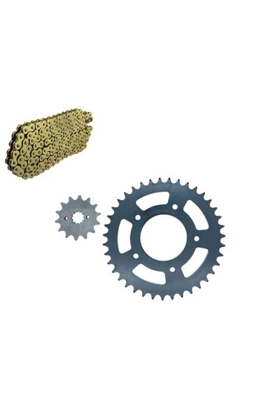 EAYMOTO Cf Moto Zincir Dişli Seti Sr 250 -NK 250 Oringli Gold Sarı Zincir Diş...