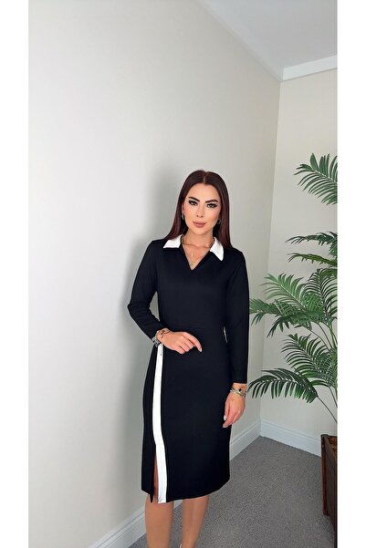 DİDEM GÜLTAKTI فستان أرفيل نسائي ميدي أسود