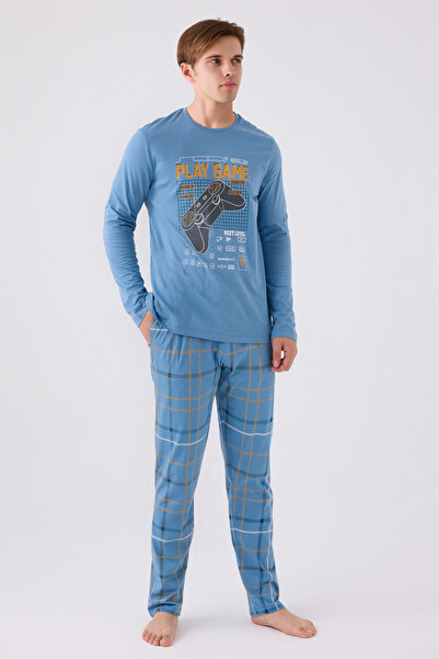 Arnetta Set pijama albastru pentru bărbați