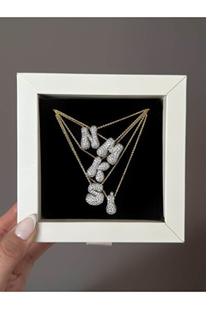 h&b design jewel Çelik Mix Balon S Harfli Kolye