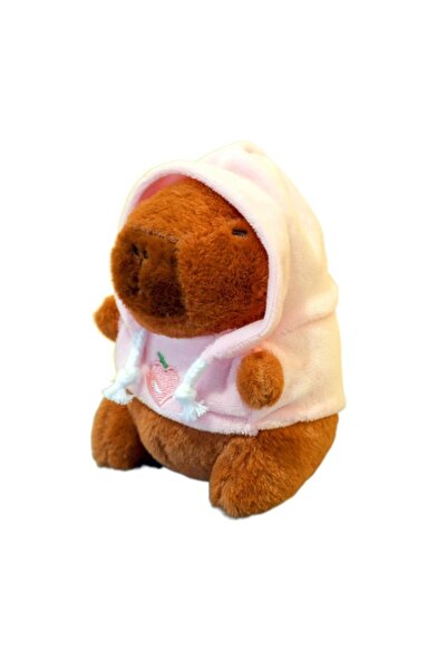 Choice4 دمية كابيبارا صغيرة الحجم لطيفة ذات غطاء وبري وردي اللون، مصنوعة من ا...