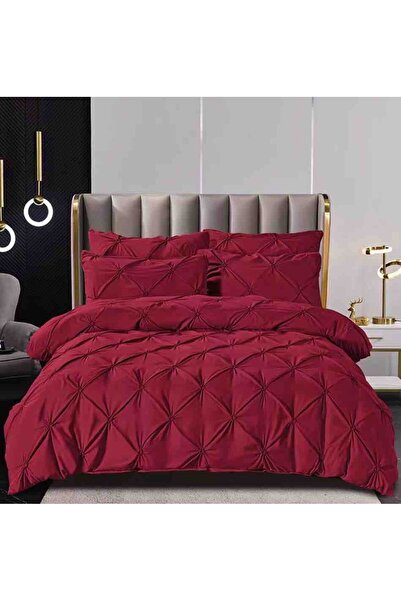 JOJO HOME Premium Duvet Cover Set set with Pleated , double bed, 6 pieces, St...
