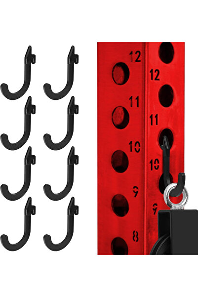 choice2 8 قطع من ملحقات حامل رف القرفصاء، خطافات ملحقات رف الأثقال، خطافات تخ...