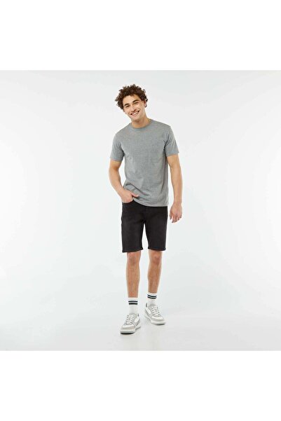 KIABI Denim Bermuda shorts with 5 pockets GREY