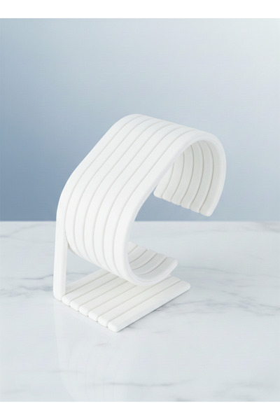 craftopya Beyaz Modern Saat Standı - Akıllı Saat, Bileklik Tutucu ve Masaüstü...