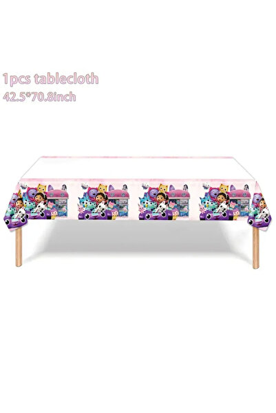 Choice9 1PCS Tablecloth-C Gabby Dollhouse Party Tablecloth Kids Birthday Supp...