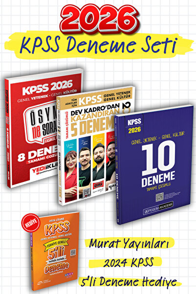 Pegem Akademi Yayıncılık 2026 KPSS Kral Deneme Seti Pegem Yargı Yediiklim 23 ...