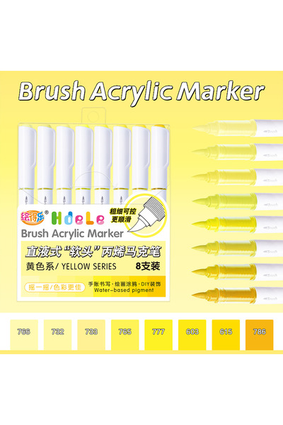 Choice9 342-5- 8 ألوان، 8 ألوان/علبة، قلم تلوين أكريليك سائل مباشر، للخشب، ال...