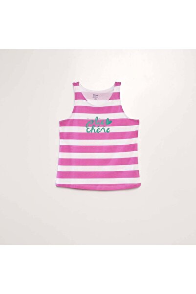 KIABI Printed vest top with racer back PINK