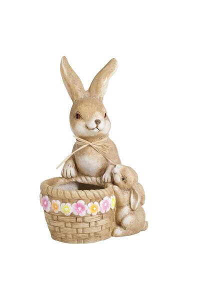 OEM Decoratiune Ceramica de Paste Iepurasi cu Cos 28x31x47cm