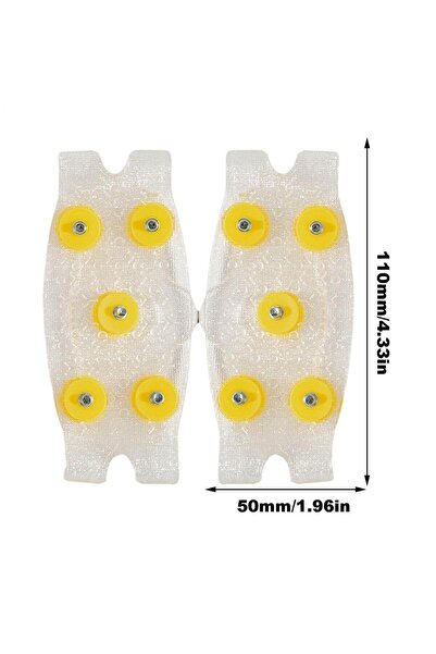 Choice White Winter Ice Snow Spikes Pair Grips TPE Anti-Slip With 5 Steel Stu...