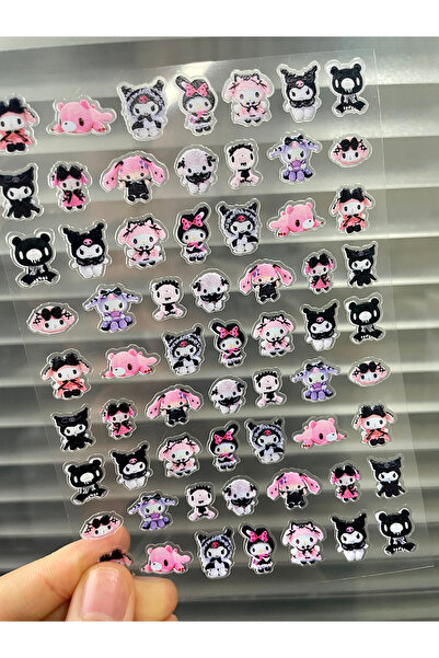 Choice5 ٤ ملصقات صغيرة من مادة PVC بتصميمات هيلو كيتي كاواي، على شكل فيونكة و...