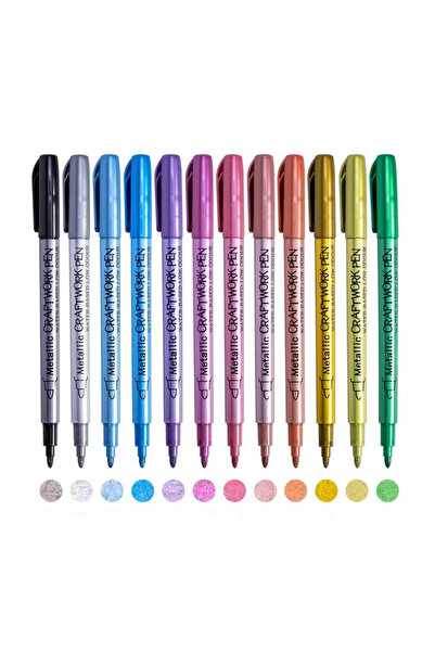 Choice 12 colors 12 Colors Metallic Markers Pens Permanent Art Marker for Man...