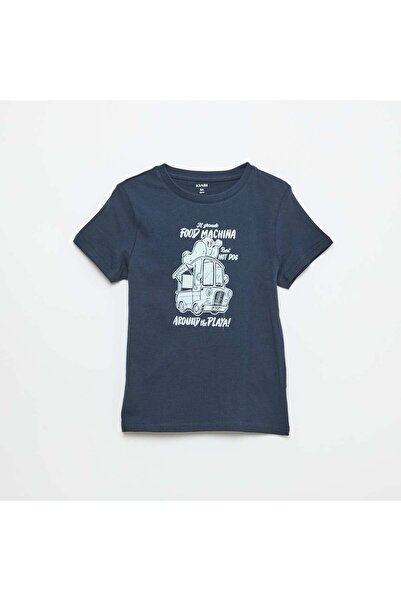 KIABI تيشيرت أبيض مطبوع رسالة