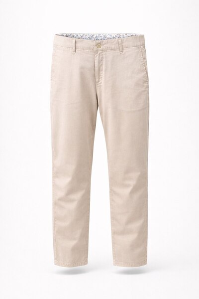 LUMAST Basic Slim Fit Chino Linen Trousers
