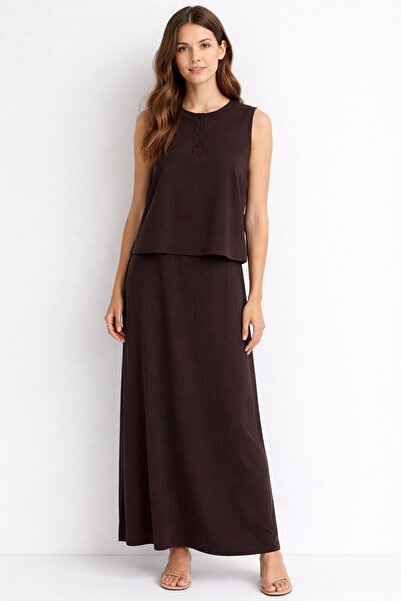 Kayra Skirted Knitwear Set Dark Navy Blue