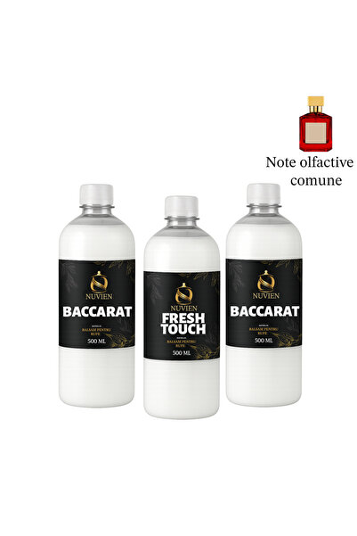 Nuvien Set of 3 Concentrated Fabric Conditioner, 3x500ml, 2x Baccarat Rouge i...