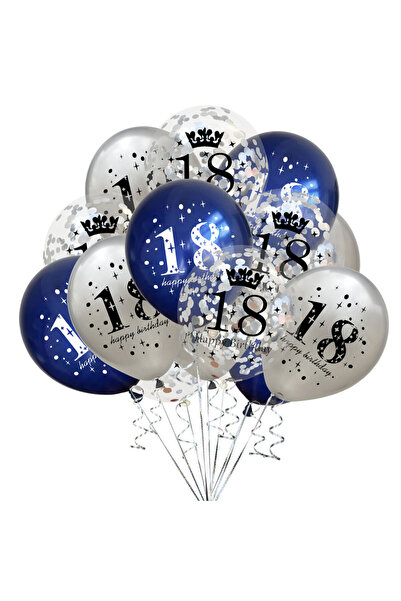 Choice35 12inch Laser 15pcs Birthday Inflatable Confetti Number Ballo 18 21 3...