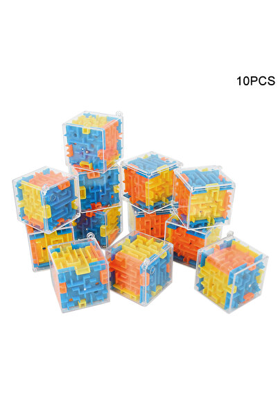 Choice 10pcs 1-10Pcs 3D Cube Rolling Beads Maze Toy Kids Boy Girl Birthday Pa...