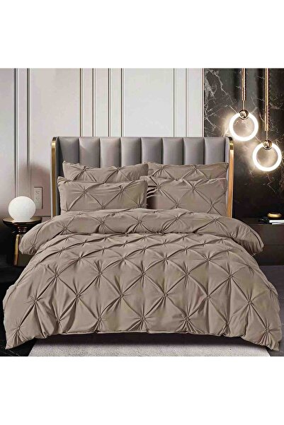 JOJO HOME Premium Duvet Cover Set set with Pleated , double bed, 6 pieces, St...