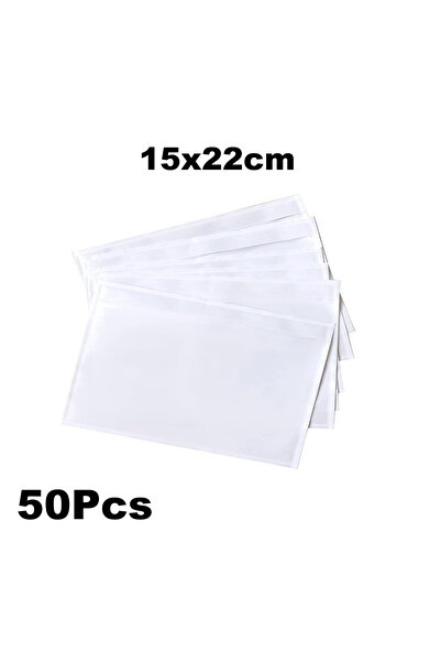 Choice10 50PCS-15x22cm 50pcs Plain Sticky Dument Enclosed Wallets Plastic Shi...