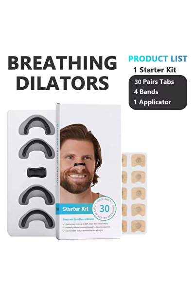 Choice6 Black Kit 30 Pairs Anti Snoring Sleep Mouth Tape, Nasal Breathing Dil...