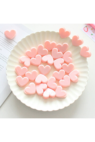Choice 10Pcs 10Pcs Cute Plastic Pink Love Shaped Planner Clips Paper Clips Us...
