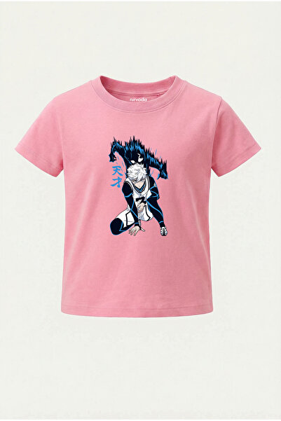 nirvoda تي شيرت للأطفال مطبوع عليه ناجي بلو لوك تي شيرت للأطفال