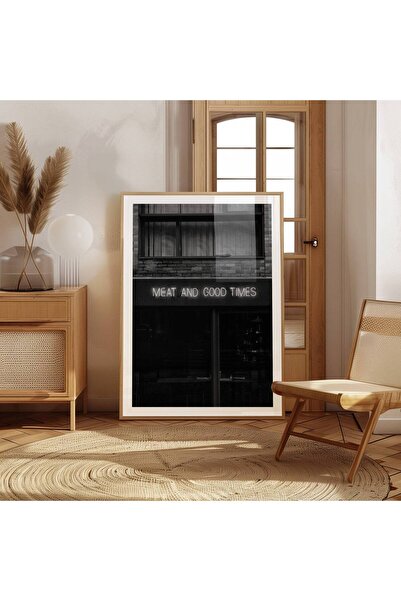 NinaStore Kasap Dükkanı Neon Tabelası Fotoğrafı: 'Et ve Güzel Zamanlar' Duvar...