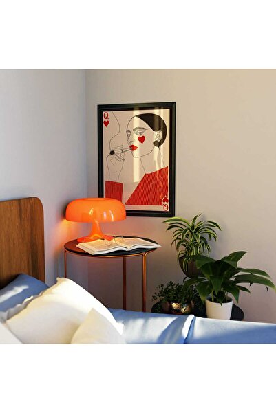 NinaStore Kupa Kraliçesi Baskısı: Oyun Kartlarından Esinlenilmiş Poster / Kır...