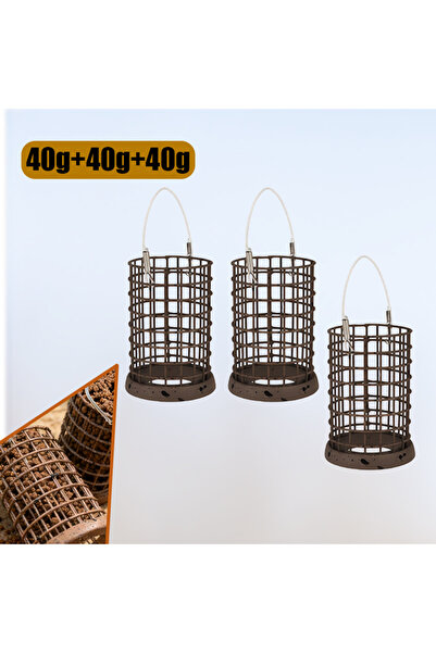 Choice1 قفص تغذية طعم صيد الرصاص 40 غ، صواني تخزين أدوات الصيد المعدنية البني...