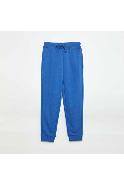 KIABI Plain joggers with elasticated waist BLUE