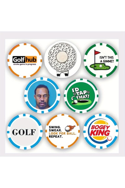 Choice poker markers 7 Pcs Funny Golf Poker Ball Markers with Magnetic Hat Cl...