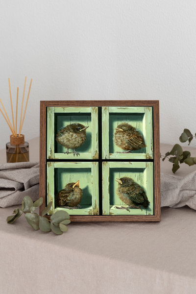 Dekorsiahome Wooden Framed Square Table Tk3499