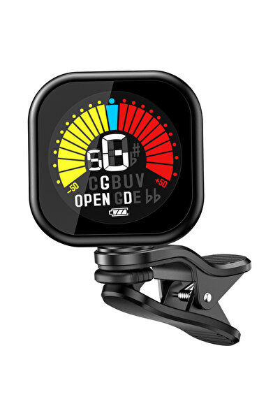 Choice موالف جيتار نيو بي أسود اللون، بمشبك تثبيت وشاشة ملونة قابلة للدوران 3...