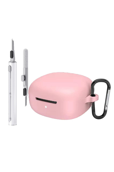 Generic جراب سيليكون ناعم لكامل الجسم لسماعات Redmi Buds 6 Play مع سلسلة مفات...