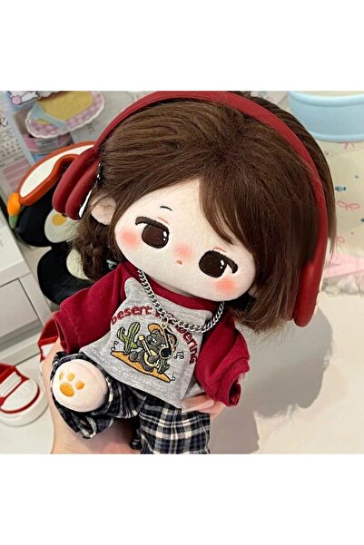 Choice1 Red-3pcs 20CM Cotton Doll Clothes T-shirt Shorts Set with Necklace Cu...