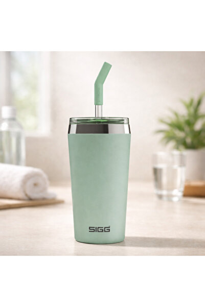 SIGG Helia 0.45L Vacuum Insulated Steel Thermos Mug Green Color 1 Piece with ...