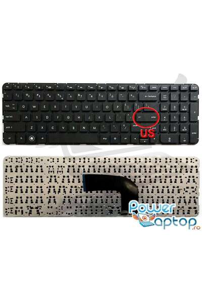 HP Keyboard Pavilion dv6 7040 US layout without small enter frame