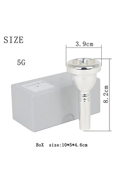 Choice1 Silver Tenor Trombone Mouthpiece 12.7mm Bach Tenor Trombone 5G Mouthp...