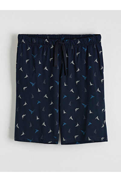 LC Waikiki Ανδρικό σορτς πιτζάμας σε στάνταρ γραμμή με σχέδιο σε μπλε ναυτικό...