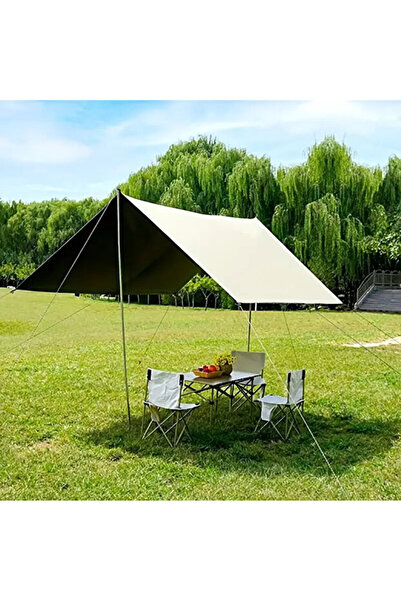 Forestia Campout Kanvas Tarp 4x4 Metre - Su Geçirmez Pamuklu Kumaş Profesyone...