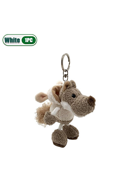 Choice3 White-1PC 1-10PCS Disguised Wolf Plush Keychain Funny Cartoon Animal ...