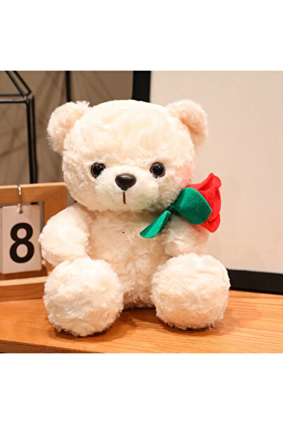 Choice6 دمية دب كرتونية محشوة وبري شكل وردة بنية اللون، مقاس 15 سم، أو 15/25 ...